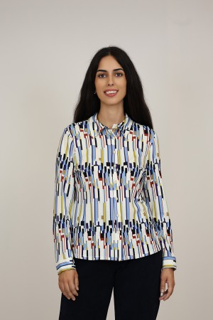 Viscose Shirt Lettering Print | M47 Modas Benidorm