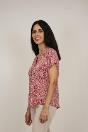 Sleevless Printed Multicolored Blouse| M47 Modas Benidorm