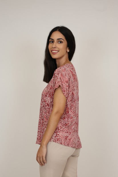 Sleevless Printed Multicolored Blouse| M47 Modas Benidorm