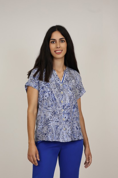 Sleevless Printed Multicolored Blouse| M47 Modas Benidorm