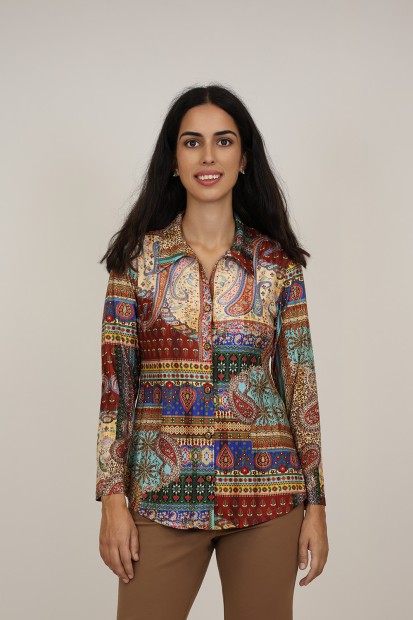 The New| Camisa Estampada de Mujer| M47 Modas Benidorm