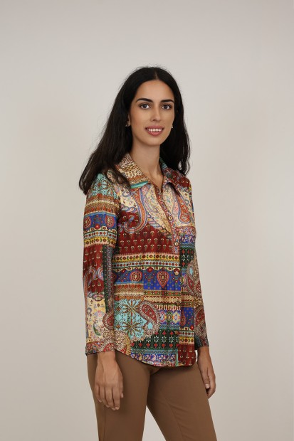 The New| Camisa Estampada de Mujer| M47 Modas Benidorm