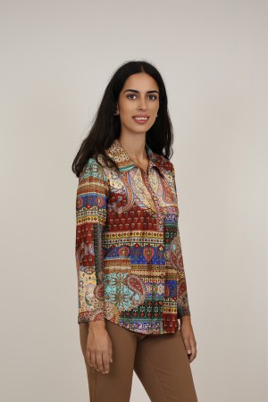 The New| Camisa Estampada de Mujer| M47 Modas Benidorm