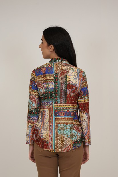 The New| Camisa Estampada de Mujer| M47 Modas Benidorm