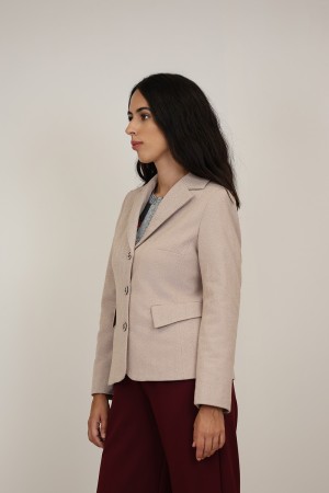 Straight-Cut Crepe Blazer| M47 Modas Benidorm