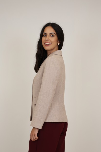 Straight-Cut Crepe Blazer| M47 Modas Benidorm