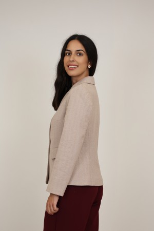 Straight-Cut Crepe Blazer| M47 Modas Benidorm