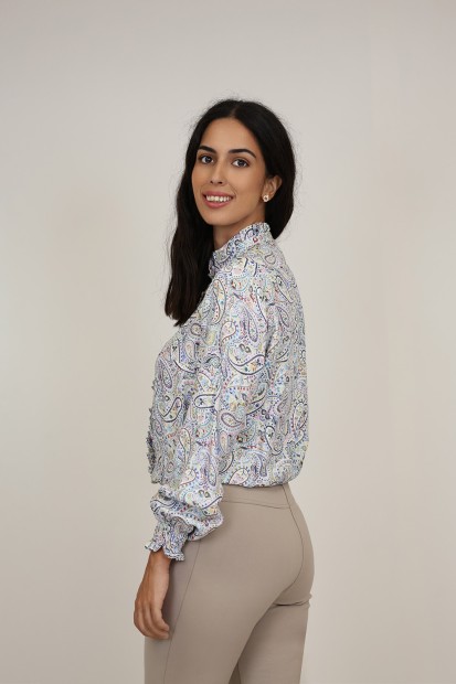 Viscose Shirt Paisley Print| M47 Modas Benidorm