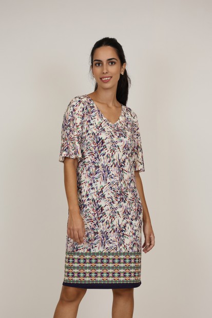 The New | Vestido Midi Estampado| M47 Modas Benidorm