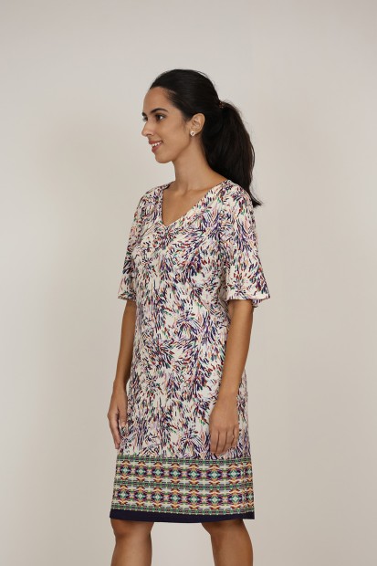 The New | Vestido Midi Estampado| M47 Modas Benidorm