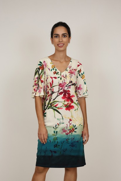 The New | Vestido Midi Estampado| M47 Modas Benidorm