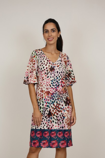 The New | Vestido Midi Estampado| M47 Modas Benidorm