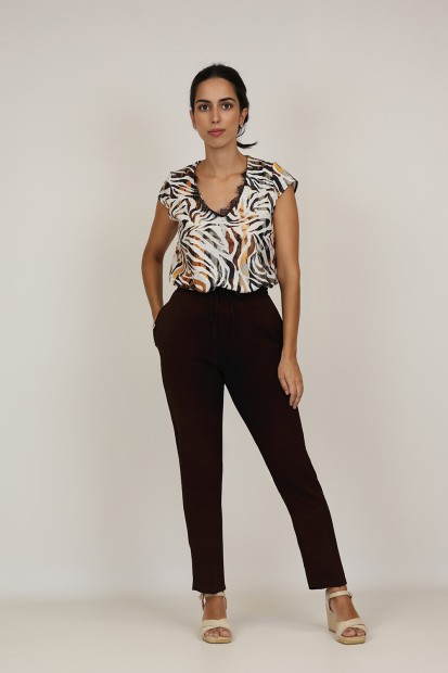 Pantalones de Mujer| Pantalon Palazzo Animal Print | M47 Modas Benidorm