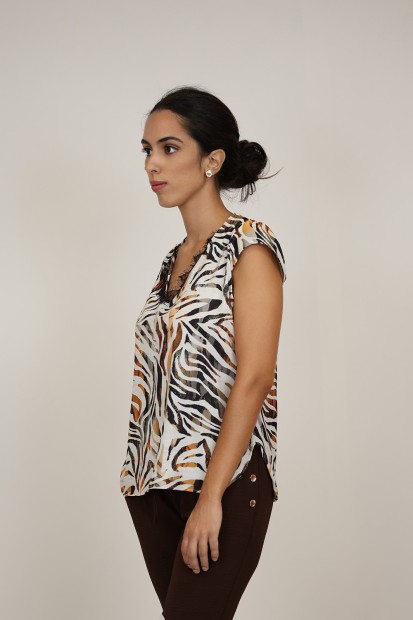 The New | Blusas y Tops | Blusa Estampada Flor| M47 Modas Benidorm