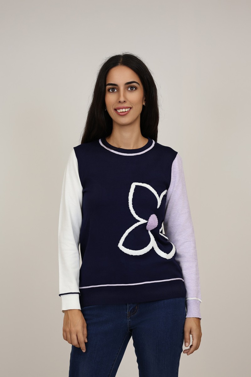 Knitted sweater Stripes & Animal Print| M47 Modas Benidorm