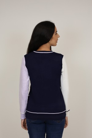 Knitted sweater Stripes & Animal Print| M47 Modas Benidorm