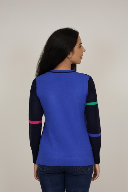Knitted sweater Stripes & Animal Print| M47 Modas Benidorm