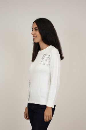 Ribbed sweater with Studs| M47 Modas Benidorm