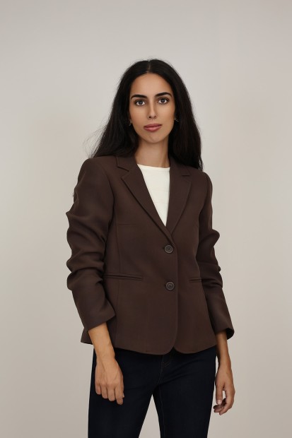 Straight-Cut Crepe Blazer| M47 Modas Benidorm