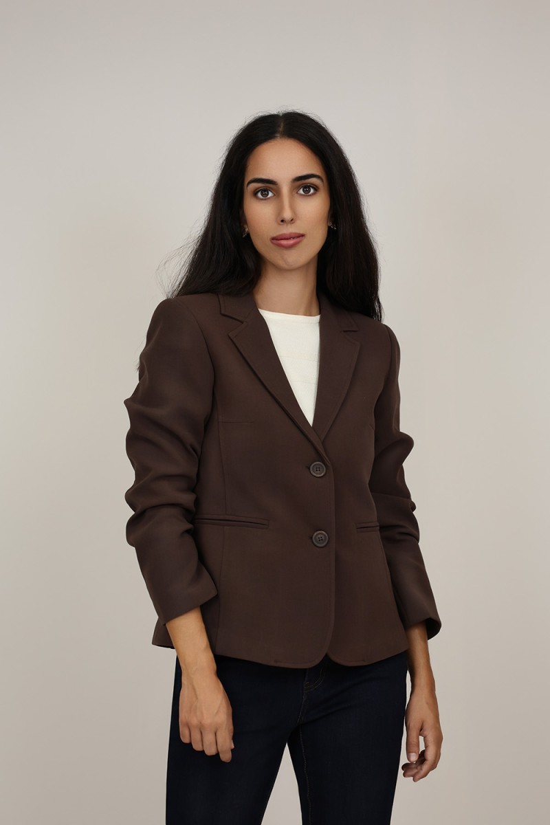 Straight-Cut Crepe Blazer| M47 Modas Benidorm