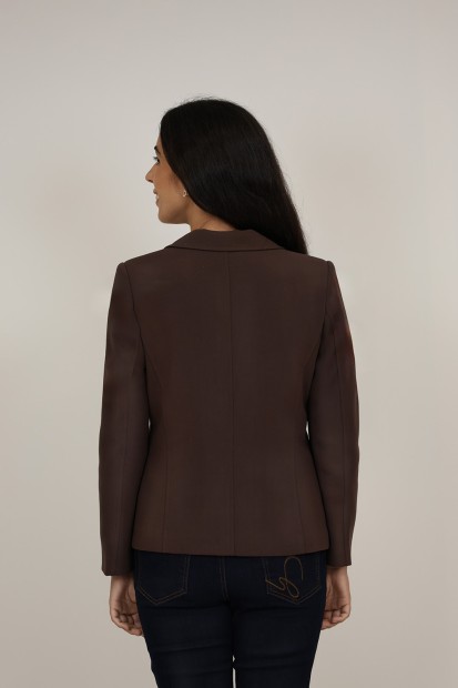 Straight-Cut Crepe Blazer| M47 Modas Benidorm