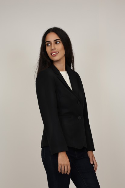 Straight-Cut Crepe Blazer| M47 Modas Benidorm