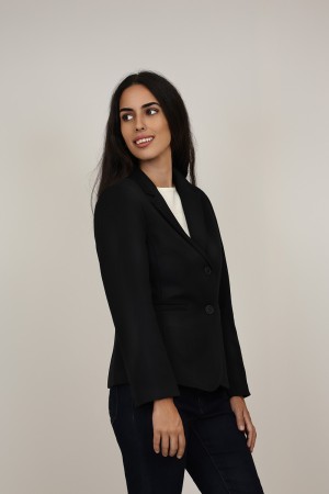 Straight-Cut Crepe Blazer| M47 Modas Benidorm