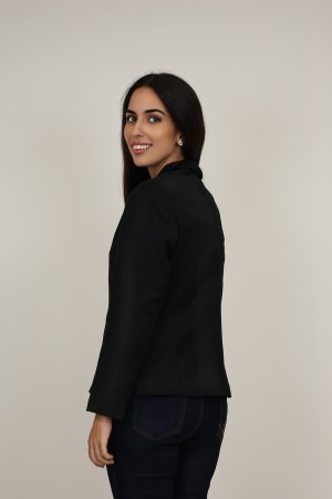 Straight-Cut Crepe Blazer| M47 Modas Benidorm