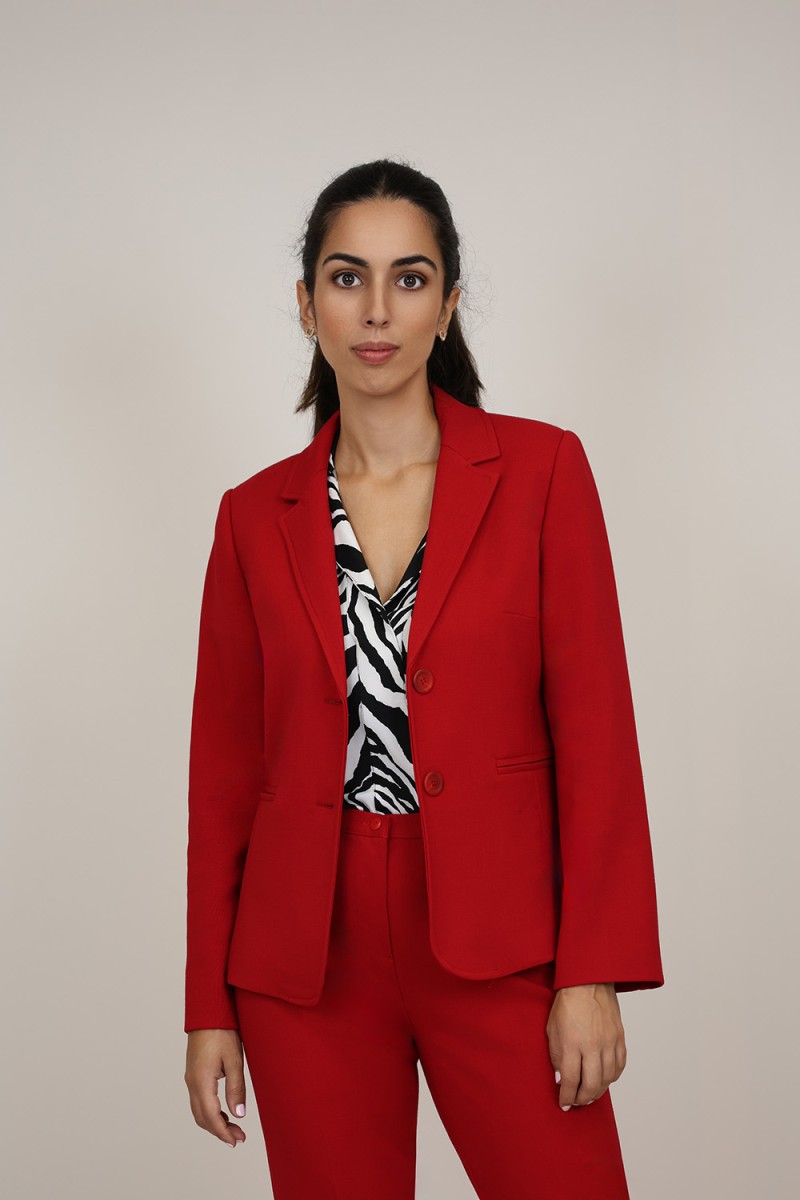 Straight-Cut Crepe Blazer| M47 Modas Benidorm