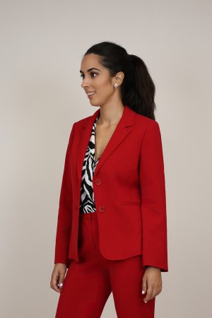Straight-Cut Crepe Blazer| M47 Modas Benidorm