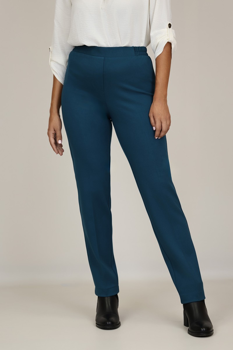 Skinny pants with knitted elastic waist Skinny pants with knitted elastic waist