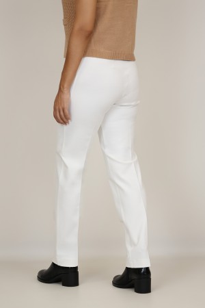 Skinny pants with knitted elastic waist