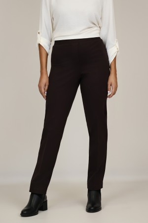 Skinny pants with knitted elastic waist