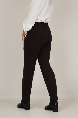 Skinny pants with knitted elastic waist