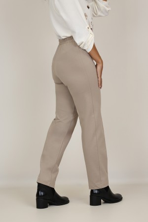 Skinny pants with knitted elastic waist