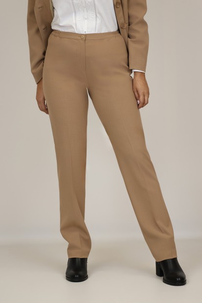 Skinny pants with knitted elastic waist