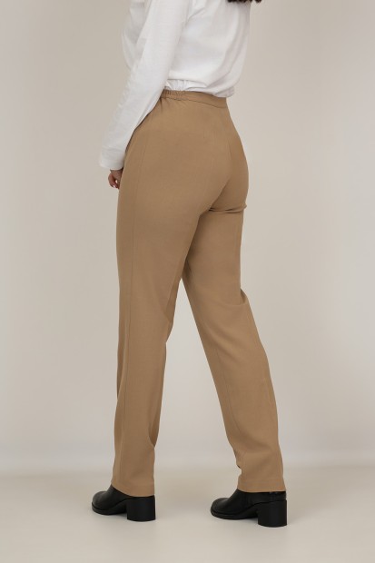 Skinny pants with knitted elastic waist