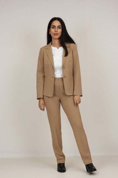 Skinny pants with knitted elastic waist
