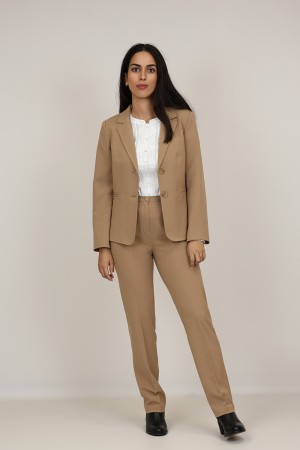 Skinny pants with knitted elastic waist