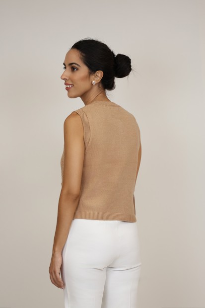 Studs Viscose Knit Jacket| M47 Modas Benidorm