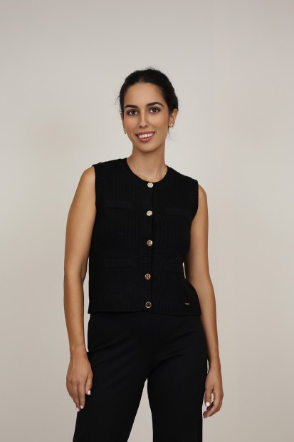 Studs Viscose Knit Jacket| M47 Modas Benidorm