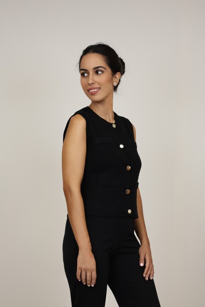 Studs Viscose Knit Jacket| M47 Modas Benidorm