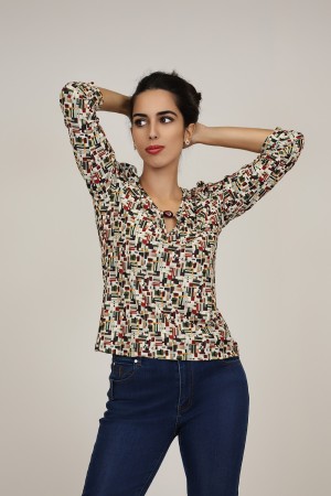 Positional Print Jeans Twinset| M47 Modas Benidorm