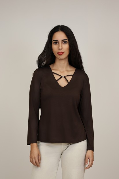 Camisetas de Punto de Mujerr| Camiseta Jacuard|  M47 modas Benidorm