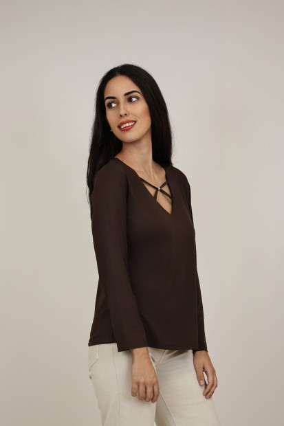 Camisetas de Punto de Mujerr| Camiseta Jacuard|  M47 modas Benidorm