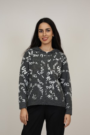 Vintage Intarsia Jacket wool-viscose| M47 Modas Benidorm