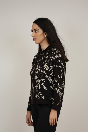 Vintage Intarsia Jacket wool-viscose| M47 Modas Benidorm