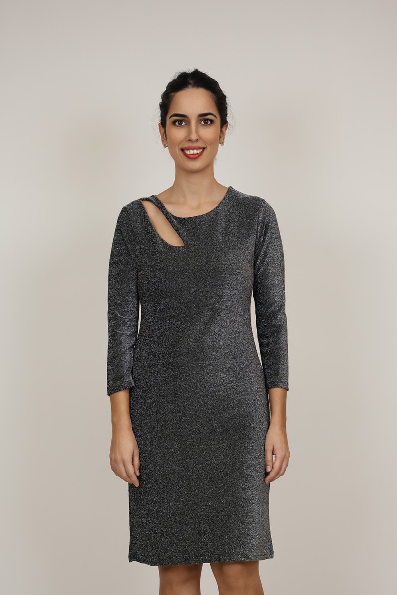 Vestidos de Fiesta| Vestido Maxi Metalizado| M47 Modas Benidorm