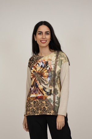 Organic Cotton Printed T-shirt| M47 Modas Benidorm