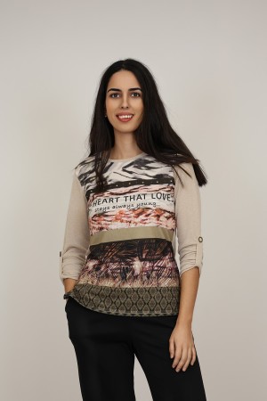 Organic Cotton Printed T-shirt| M47 Modas Benidorm